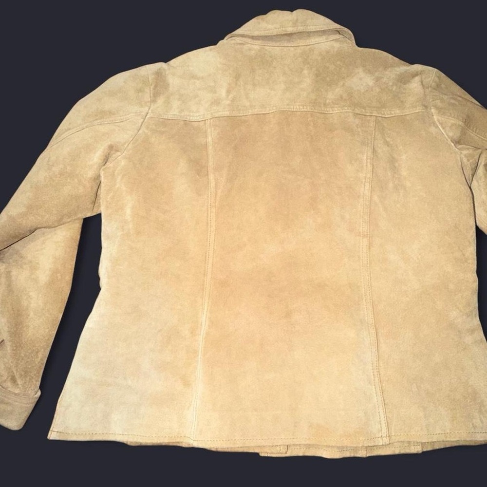 Women's Tan Leather Jacket - Picture 4 of 5